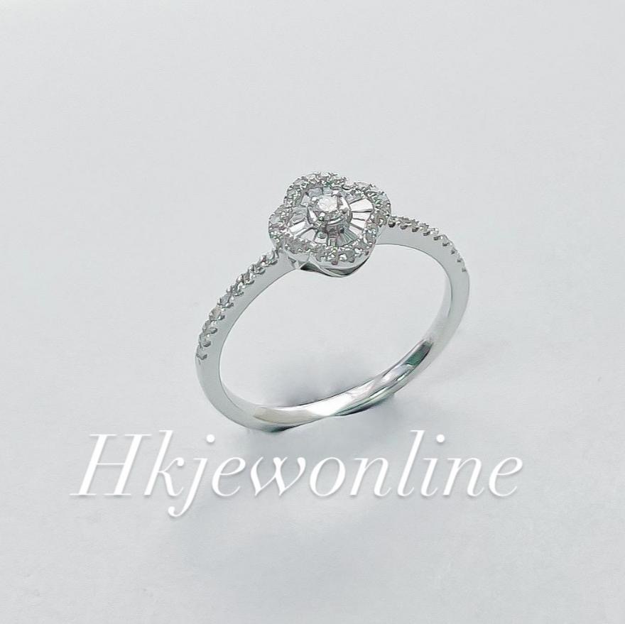 18K White Gold Diamond Ring