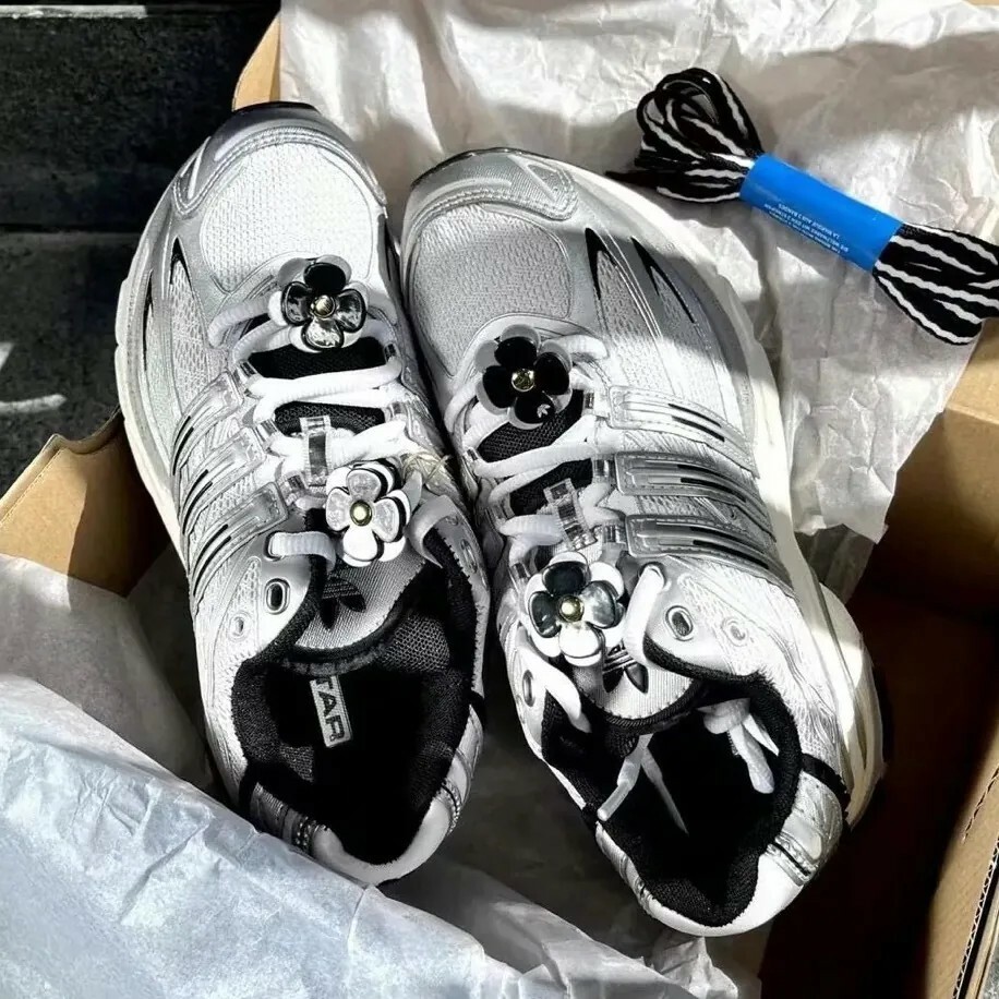 "代購" Adidas Adistar cushion 3 老爹鞋 銀黑色 Y2K 花花 鞋扣 復古慢跑鞋 IH5928