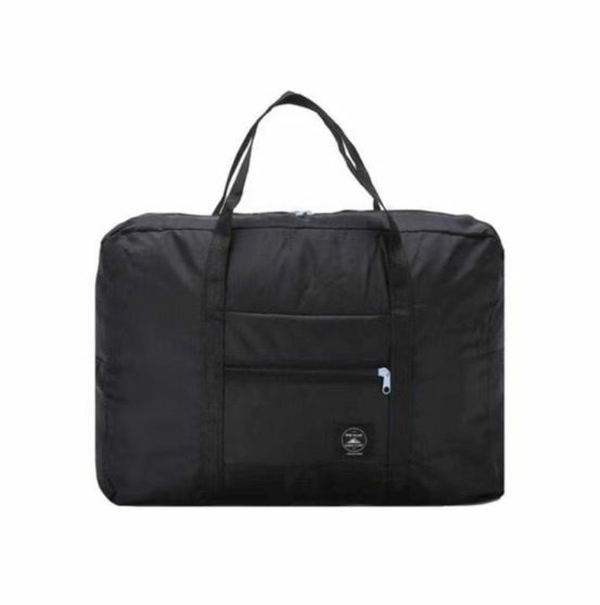 Hot recommended travel lightweight foldable bag with pull rod multifunctional ultra-light storage bag (black)