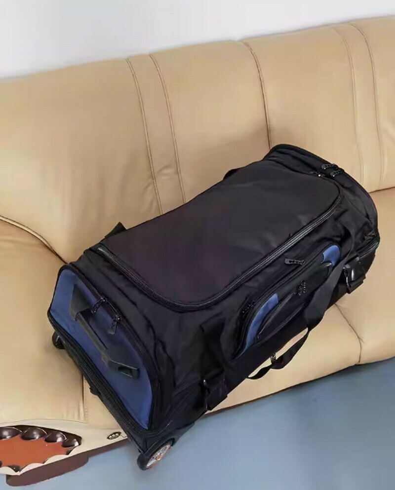Hot-recommended baseball bat equipment trolley bag-27-inch small black stitching dark blue