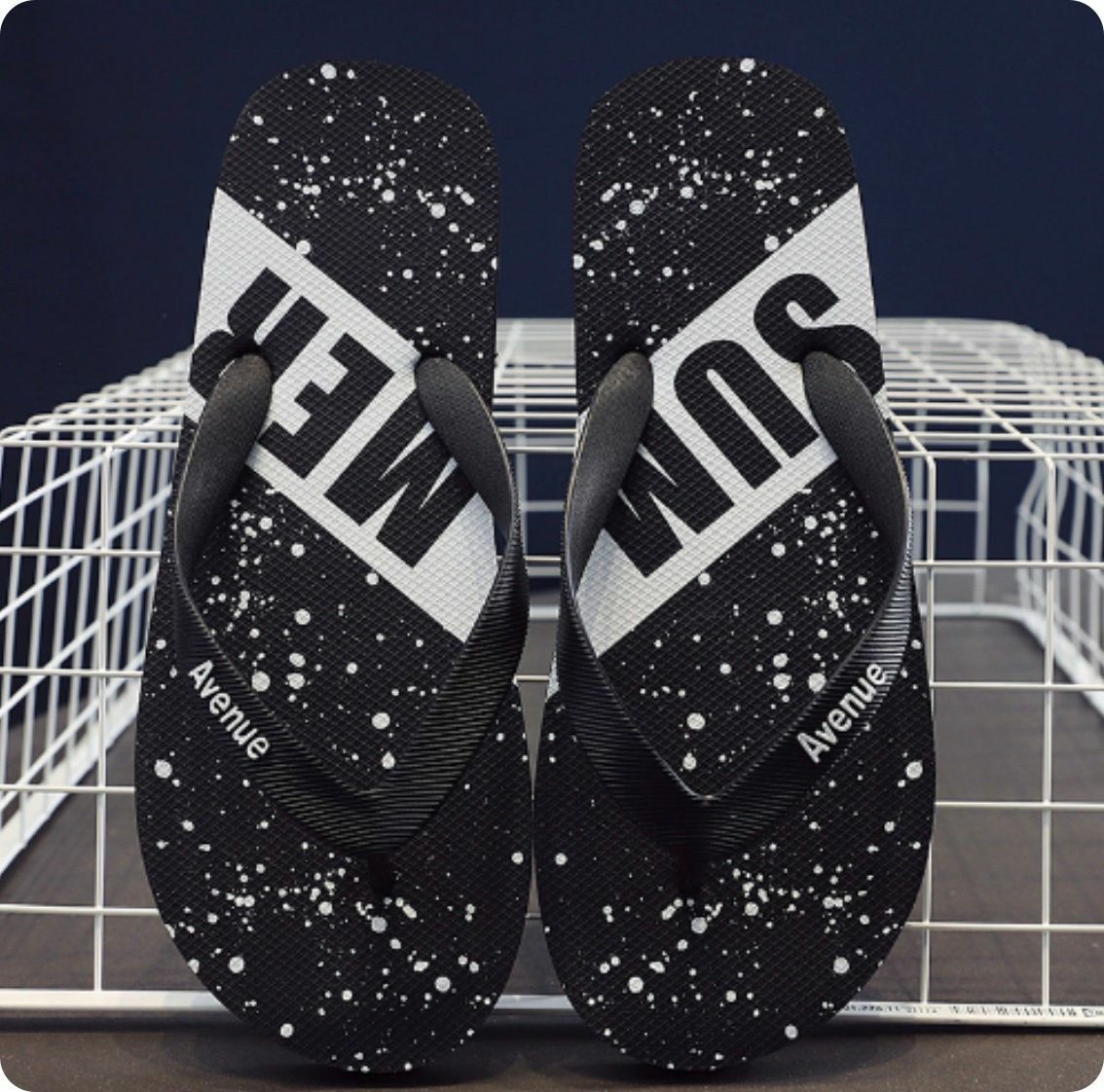 New summer fashion trend Korean anti-slip flip-flops (Yuanyang black - XS size) recommended for people aged 38-39