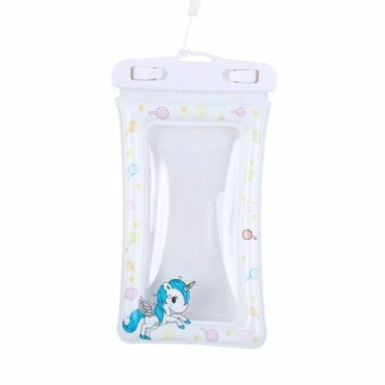 New swimming air bag transparent waterproof mobile phone case (White Horse)
