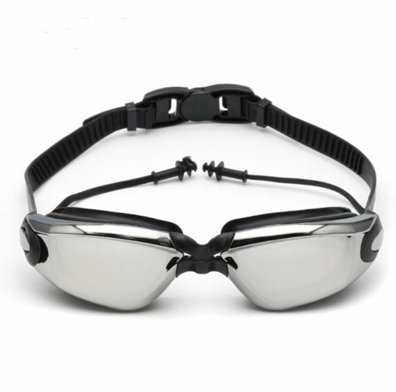 New waterproof and anti-fog all-in-one earplug swimming goggles (grey-boxed)