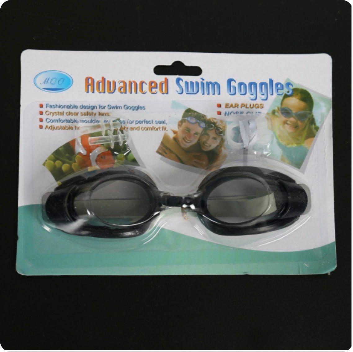 New waterproof and anti-fog high-definition adult and children swimming goggles (black)