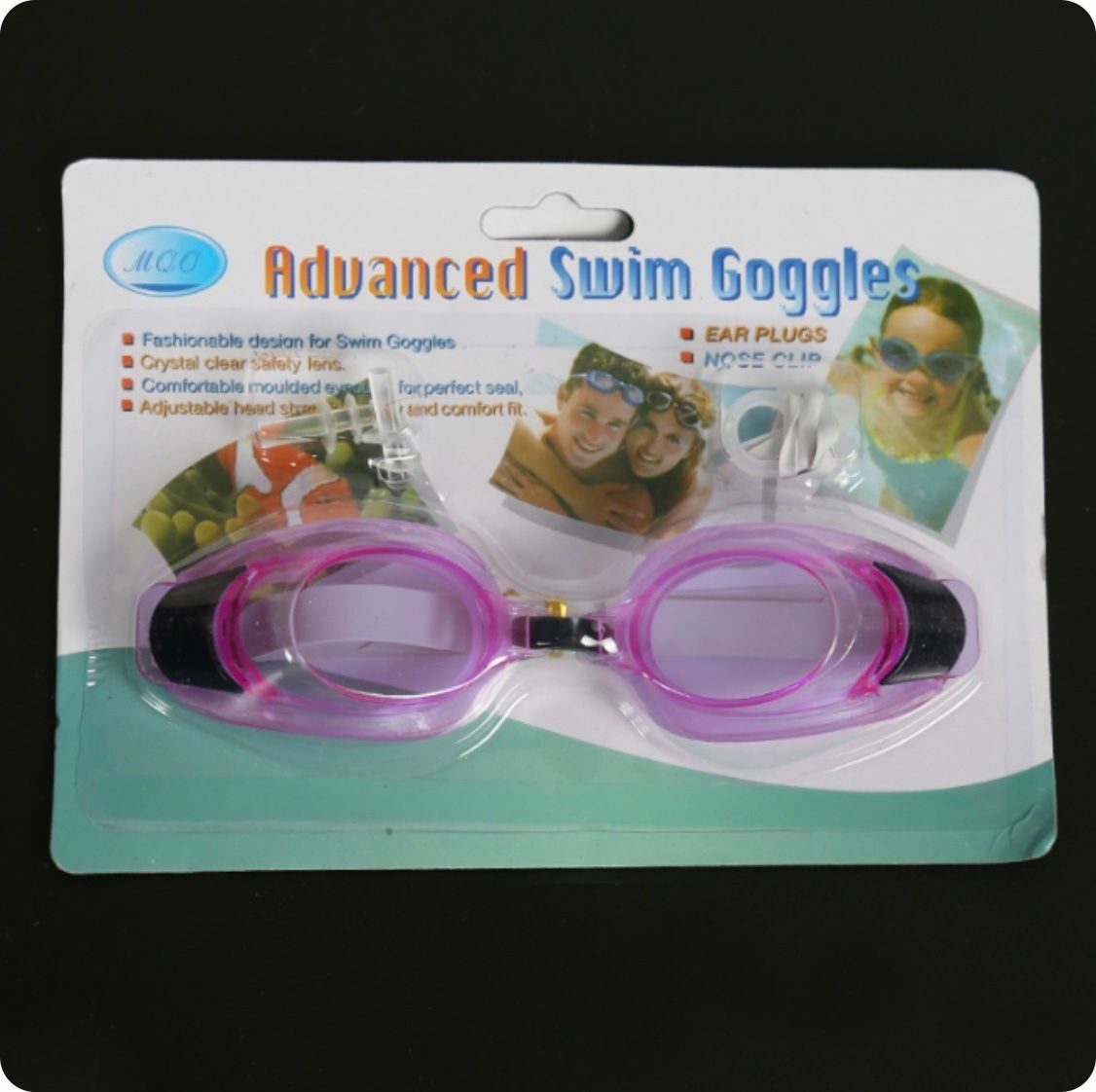 New waterproof and anti-fog high-definition adult and children swimming goggles (purple)