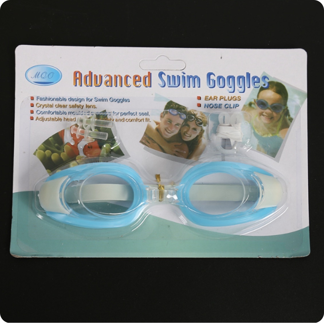 New waterproof and anti-fog high-definition adult and children swimming goggles (sky blue)