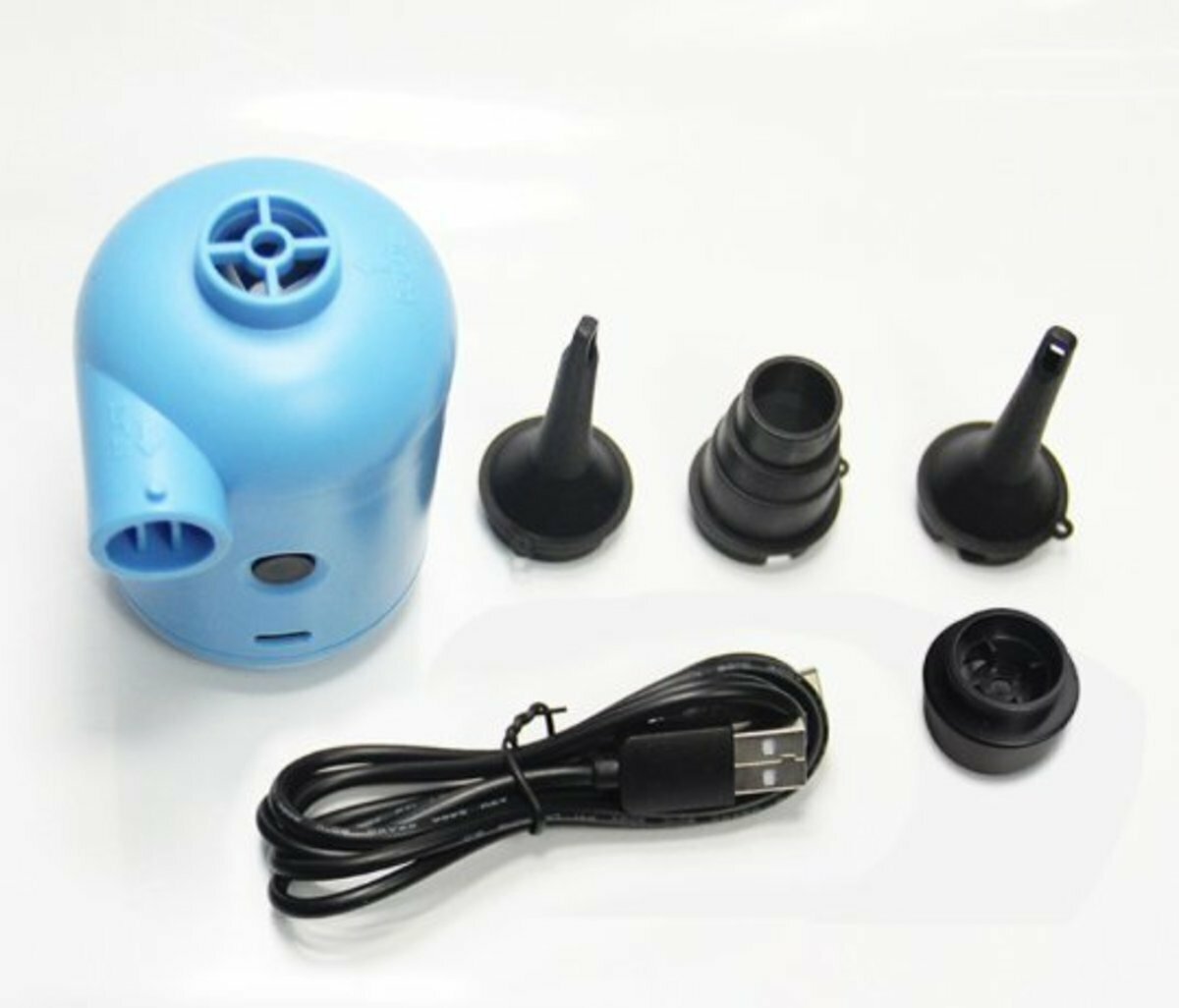 新款電動充氣泵 Electric Air Pump 便攜式電動打氣泵 三個氣泵接口套裝 多用途氣泵 充氣電泵 橡皮艇充氣床充氣梳發游泳池浮床泳圈打氣筒 充氣泵 USB接頭 手持式迷你打氣
