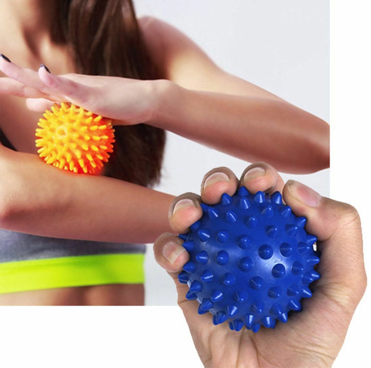 Hot Selling Foot Massage Fitness Ball (Random Color) - Foot Foot Massage Fitness Ball, Cervical Rehabilitation, Stroke and Thorn Ball, Health Care Hand Ball, Fascia Ball, Muscle Relaxation, Yoga Ball, Fitness Silicone Single Ball, Multi-function, Plantar Fascia Inflammation, Foot Acupoints Heal
