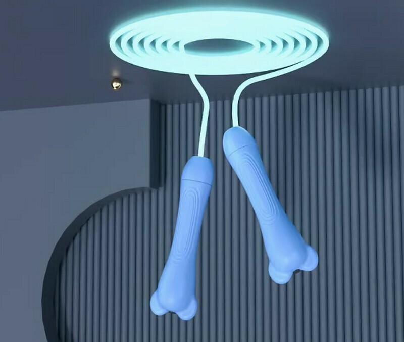 Hot Selling Luminous Skipping Rope - Children's Style - Gray Blue [Let Children Fall in Love with Sports]