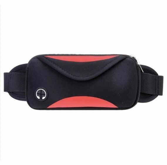 Popular outdoor sports running bag waterproof and anti-theft multifunctional waist bag (red 6.5 inches)