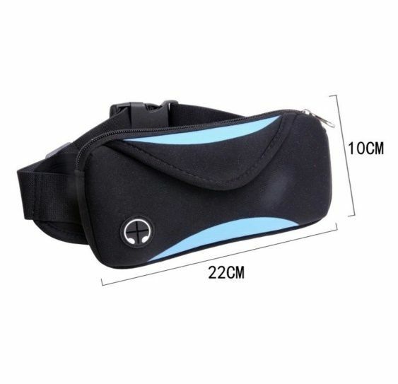 Popular outdoor sports running bag waterproof and anti-theft multifunctional waist bag (blue 6.5 inches)