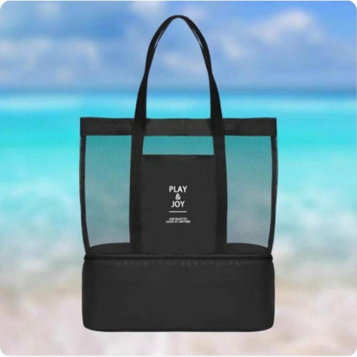 Hot new dry and wet separation sports fitness swimming makeup storage bag (black)