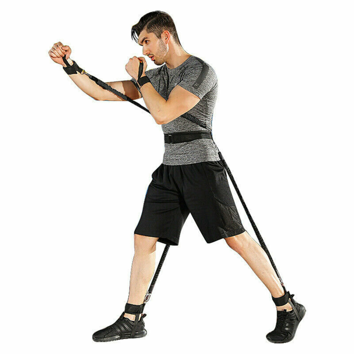 Hot Top 150 List Boxing Resistance Bands Tension Bands Home Fitness Resistance Training Bands Stretching Strength Training Physical Therapy Yoga Equipment Home Elastic Rope