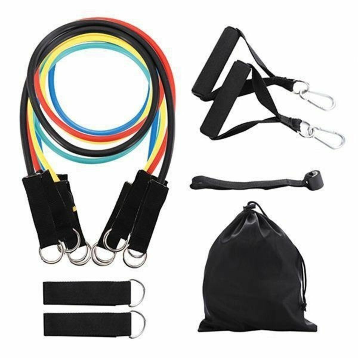 Popular multifunctional fitness resistance band 11-piece set resistance band indoor exercise