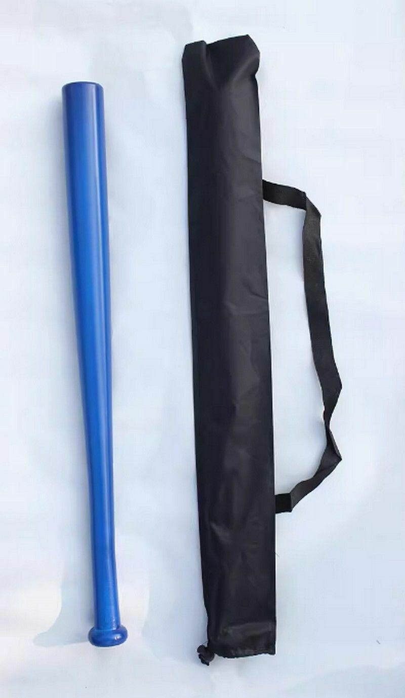 熱推橡膠木質棒球棒-64CM藍色 帶包