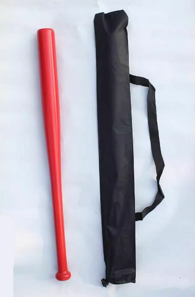 熱推橡膠木質棒球棒-64CM紅色 帶包