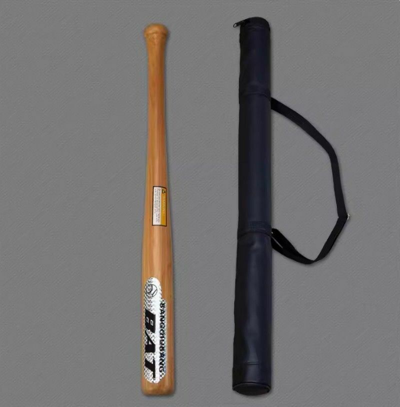 熱推實木棒球棍-橡膠木25寸（64cm）+PU背包