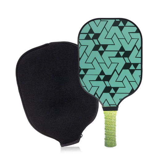 Hot recommendation [Fiberglass] Single racket + zipper bag [Model 206] (green and black, 40cm*20cm)