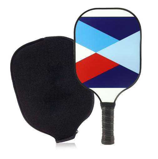 Hot recommendation [fiberglass] single racket + zipper bag [Model 215] (geometric drawing, 40cm*20cm)