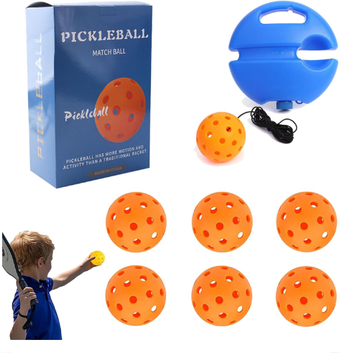 Hot Push Pickleball Trainer Set (Orange, 40 Holes)