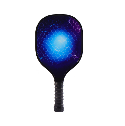 Hot recommendation [wooden racket] single racket + bubble bag [model 203] (purple and blue honeycomb, 40cm*20cm)
