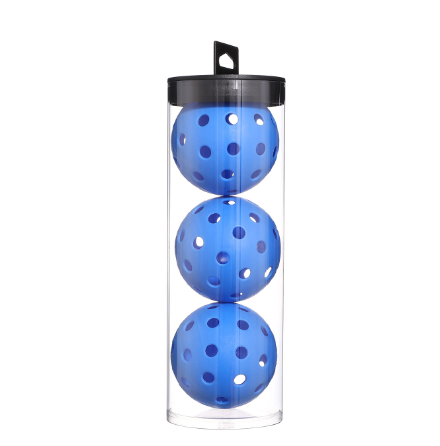 Hot Push (Pack of 3) Pickleball 40-Hole Outdoor Ball (Blue, 40-Hole)