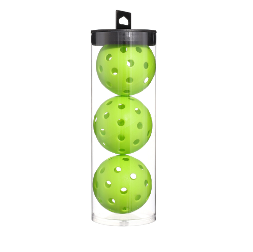 Hot Push (3 Buckets) Pickleball 40 Hole Outdoor Ball (Green, 40 Holes)