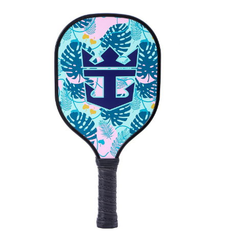 Hot recommendation [wooden] single racket (light blue leaves, 40cm*20cm)