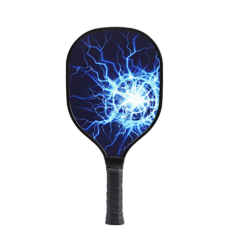 Hot recommendation [wooden] single racket (black and blue thunder, 40cm*20cm)