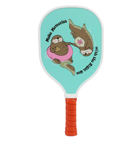 Popular poplar single pickleball racket (green, 40cm*20cm)