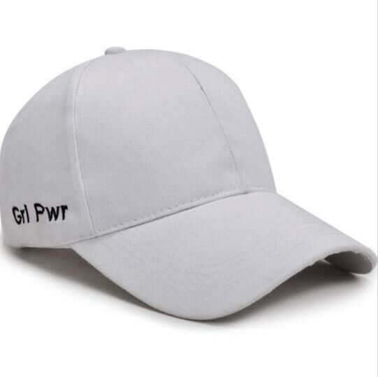 New style simple sun protection baseball cap with embroidered letters on the side, sun protection peaked cap (white - letters on the side)