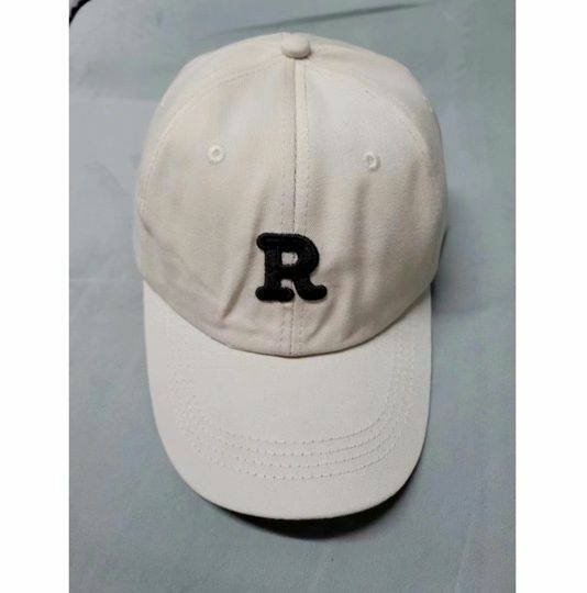 New style simple embroidered R letter sun protection baseball cap sun visor peaked cap (off-white - embroidered R letter)