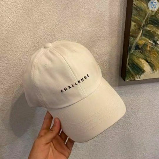 New simple Korean style sun protection baseball cap sun visor peaked cap (white-letter)