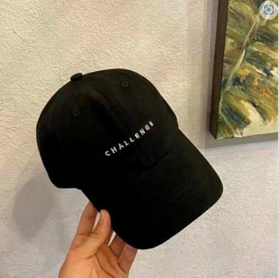 New simple Korean style sun protection baseball cap sun visor peaked cap (black-letter)