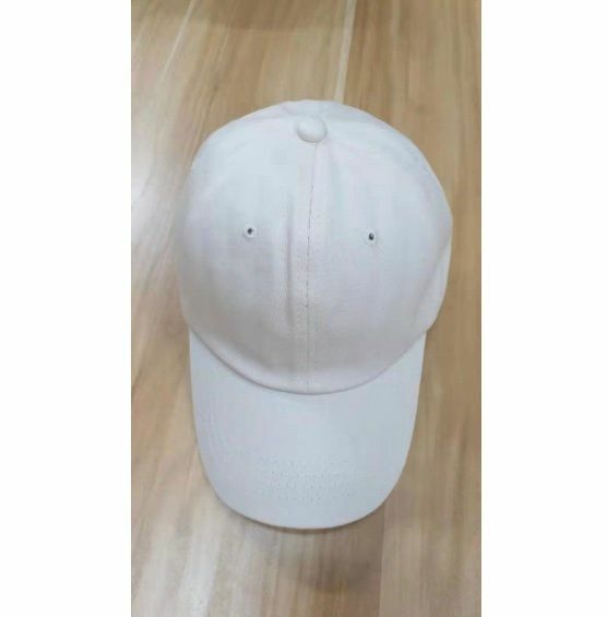 New men's and women's solid color pure cotton versatile adjustable baseball cap (off-white)