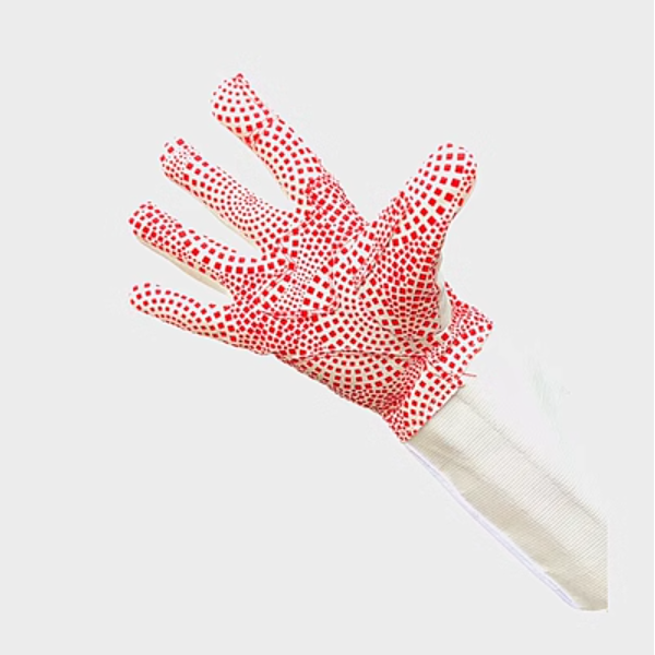 New fencing gloves (new red flower epee non-slip competition gloves right hand) (size XXS-XXXL) (please contact customer service to confirm the delivery size after placing the order)