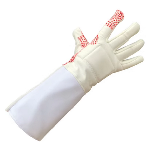 New fencing gloves (new red flower epee non-slip competition gloves left hand) (size XXS-XXXL) (please contact customer service to confirm the delivery size after placing the order)