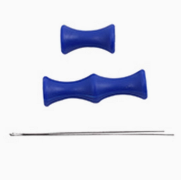 New recurve bow shooting device (silicone finger guard blue)