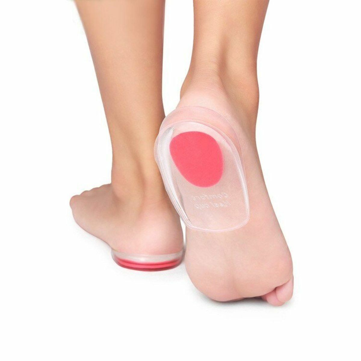New SMALL [size 33~39] heel pad, silicone heel pad, transparent sports shock-absorbing inner heightening insole, U-shaped heel pad, PU half size heel pad