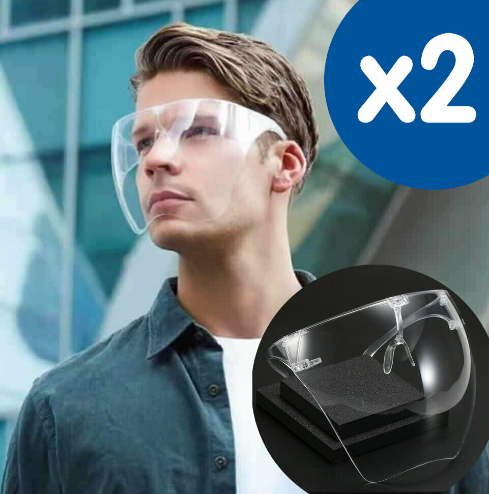 2 new anti-epidemic masks - high-definition, transparent, anti-epidemic, anti-fogging, anti-fogging, glasses, safety goggles