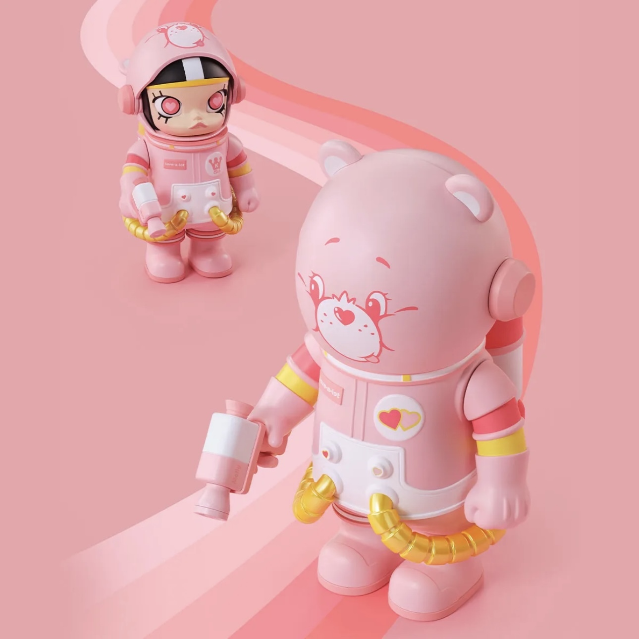 POPMART泡泡瑪特 400%+100%MOLLY 多愛熊 彩虹熊 公仔