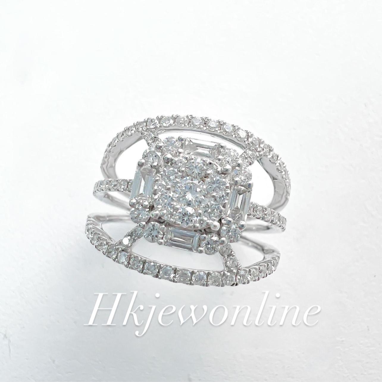 18K White Gold Diamond Ring