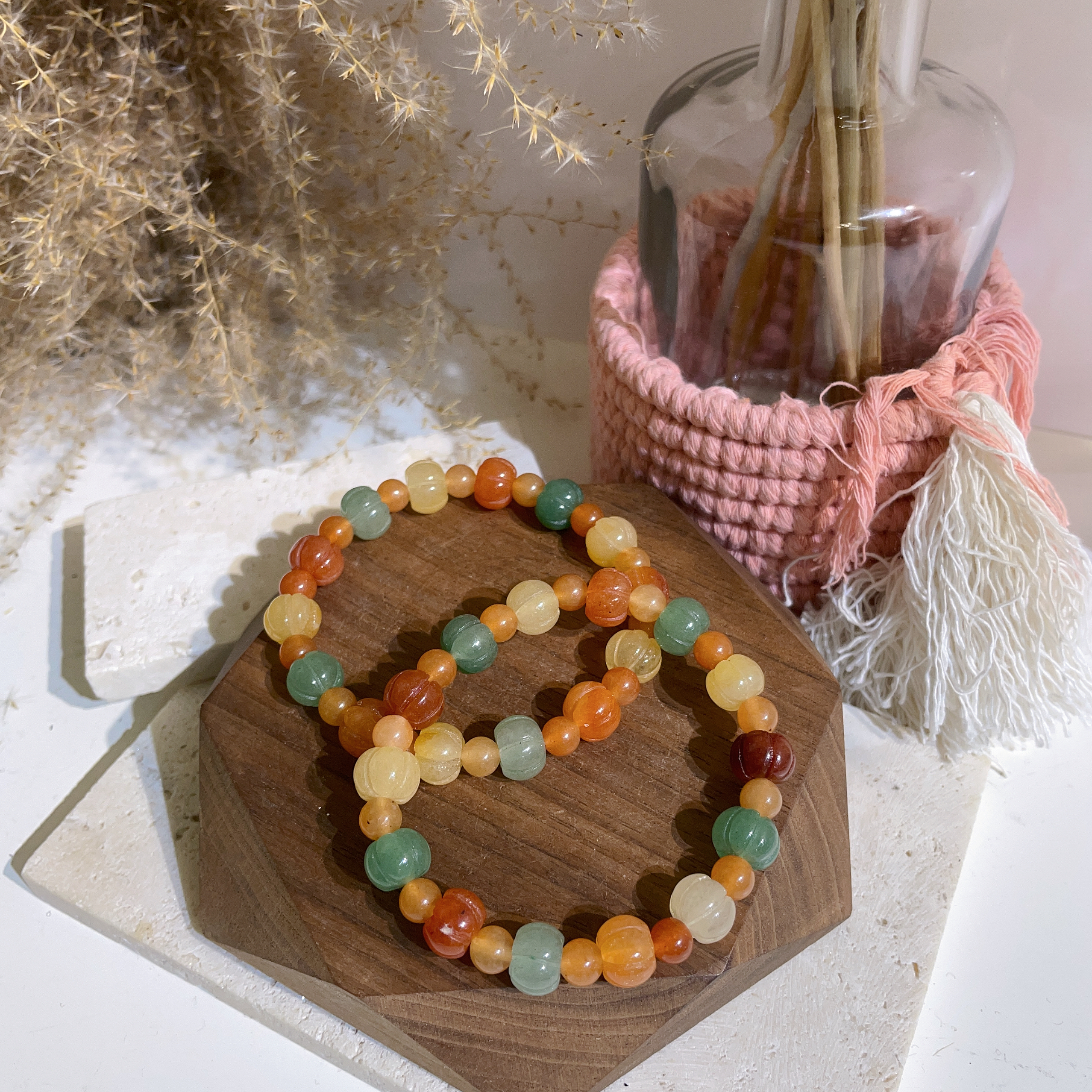 金絲玉南瓜珠手串 9+mm