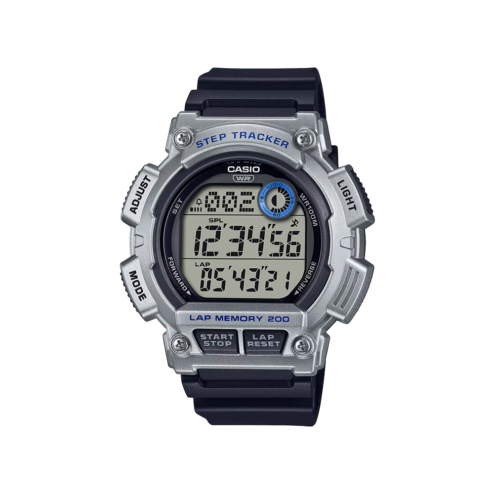 【CASIO】WS-2100H 防水100米 多功能 自動日曆 LED燈光 3年電池 靜音電子錶-