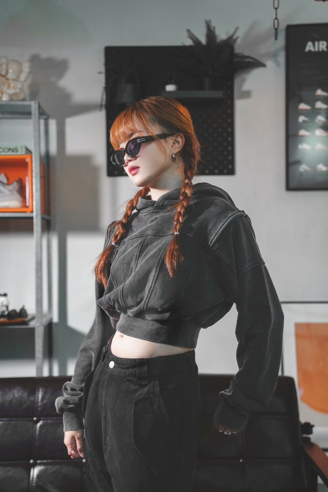 【Focus Store】現貨秒發 EGO FETCH Cropped Hoodie 黑色 短版連帽衛衣 EGO24SSTHD065