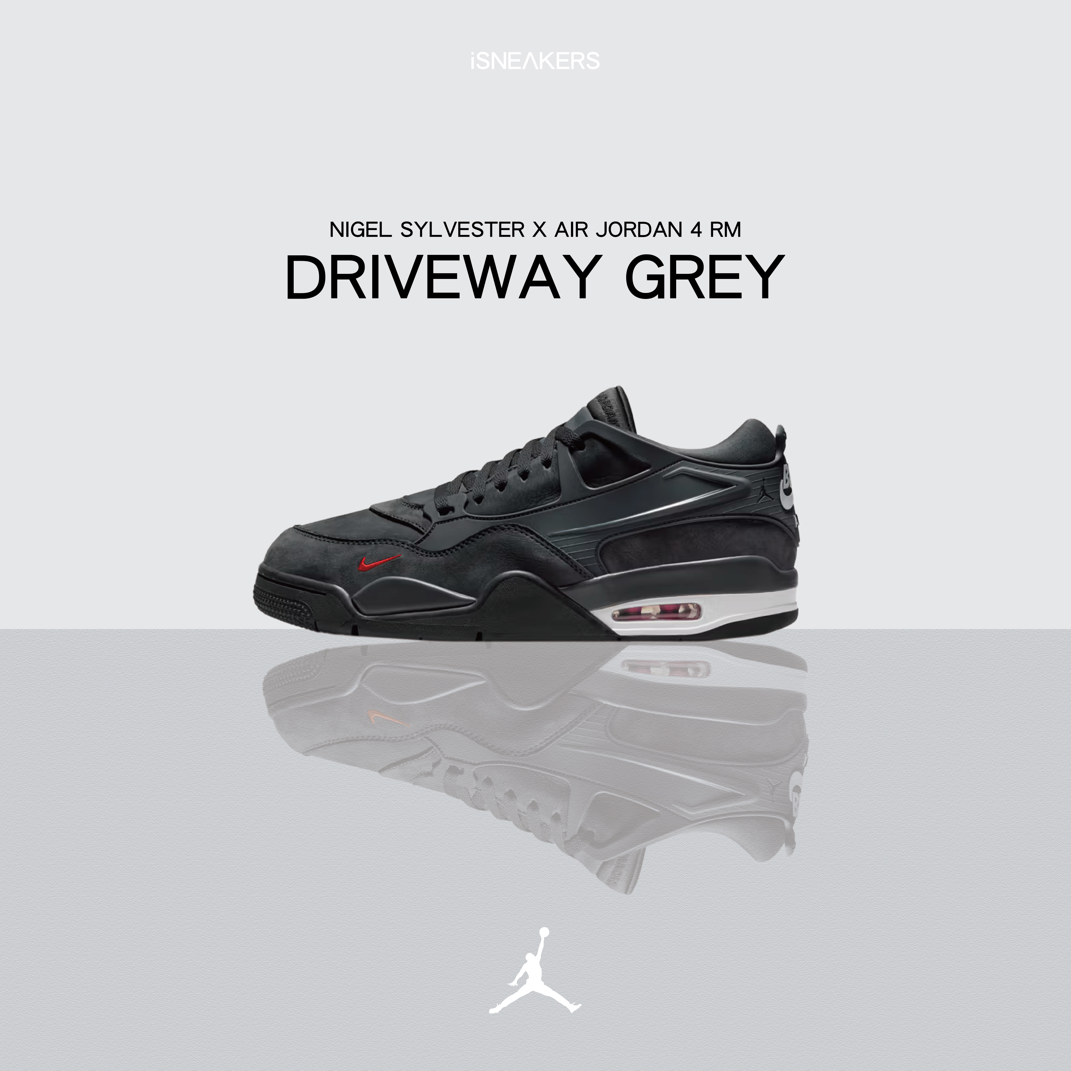 iSNEAKERS｜Nigel Sylvester x Air Jordan 4 RM "Driveway Grey" 煤灰 HF4334-004