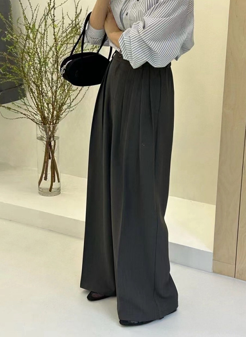 半鬆緊西裝闊腿褲*3色
