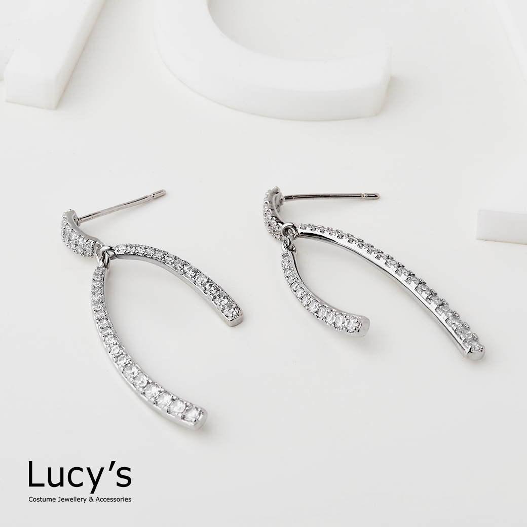 輕奢緞帶 耳環 (二色) (115362/115363)