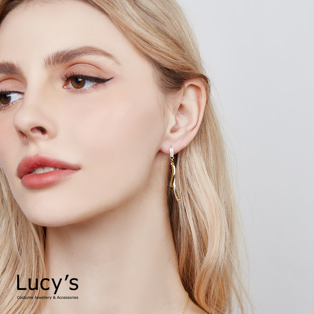 輕奢緞帶 耳環 (二色) (115362/115363)