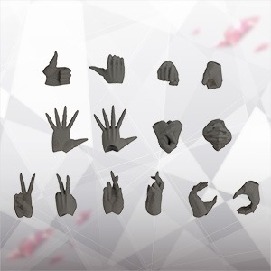 無限邂逅Megalo Mari 女性Type A 造型手組件(CX012)